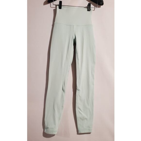 Lululemon Align 25" Pant Womens Sz 2 Leggings Delicate Mint Green Yoga Nulu Gym - Picture 1 of 10
